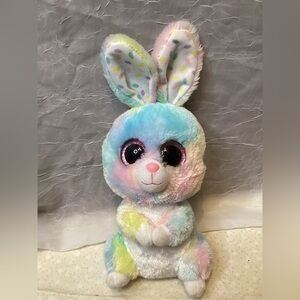 Ty Beanie Boo TySilk Bubby Pastel Plush Bunny Rabbit 2017 Easter Stuffed Toy